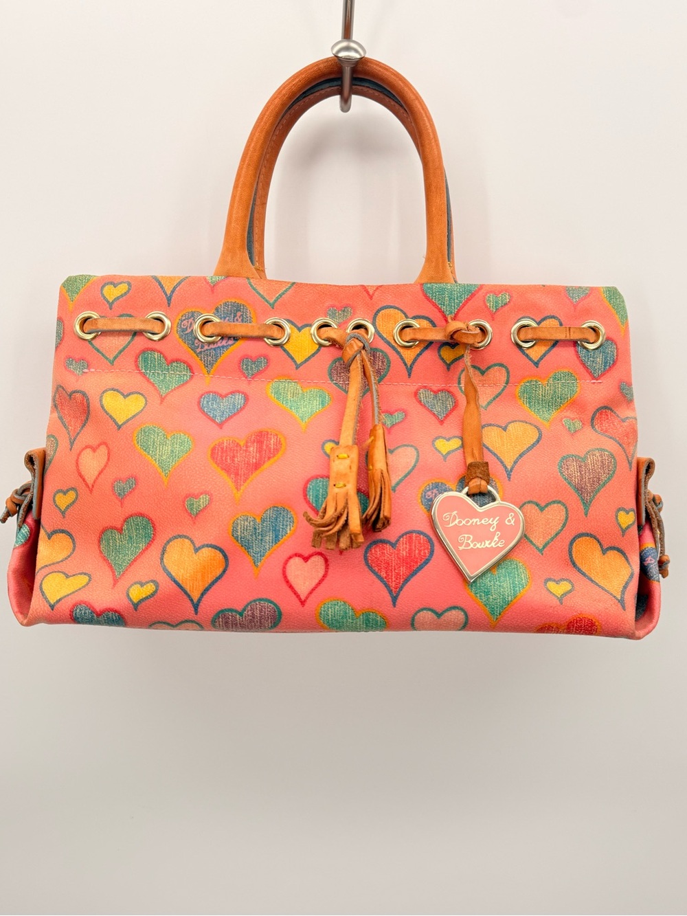 DOONEY & BOURKE Vintage Y2K Sweetheart Crayon Hearts Mini Satchel - Picture 6 of 12